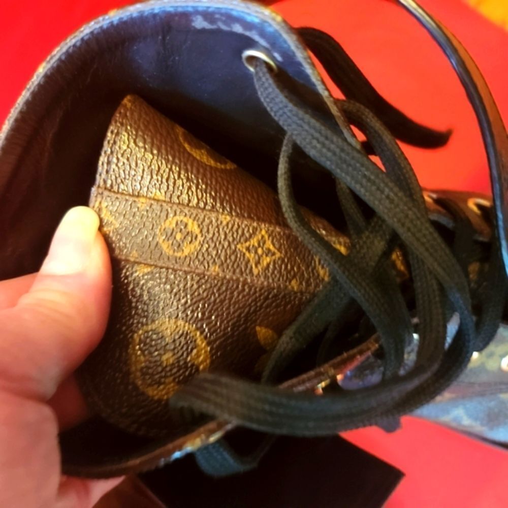 Louis Vuitton Brown and Black Monogram Boots - Picture 9 of 12